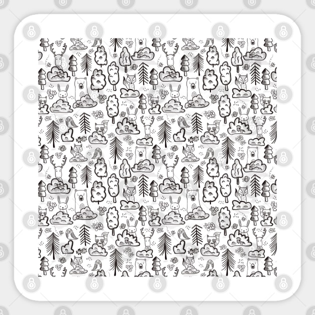 Woodland Animals Sticker by Sandra Hutter Designs